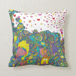 heart bubble throw pillow
