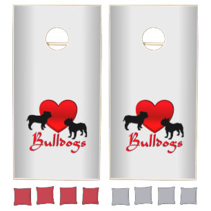 Heart Bulldogs Cornhole Set