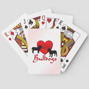 Heart Bulldogs Poker Cards