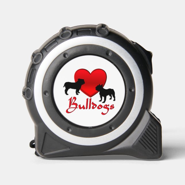 Heart Bulldogs Tape Measure (Front)