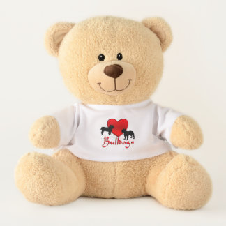 Heart Bulldogs Teddy Bear
