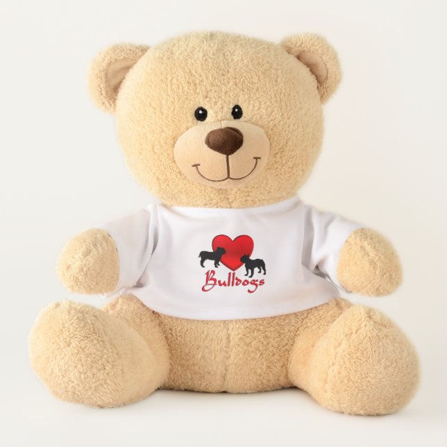 Heart Bulldogs Teddy Bear (Front)