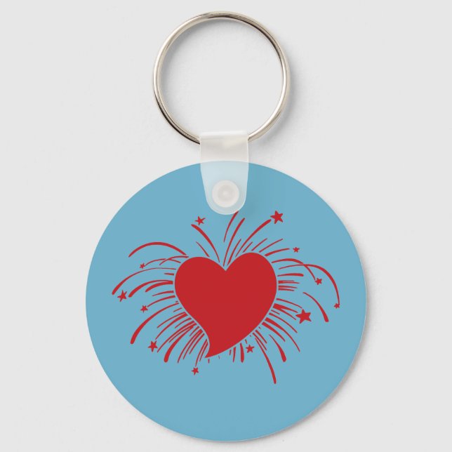 Heart Burst Keychain (Front)