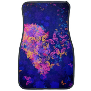 Heart Butterflies Car Floor Mat