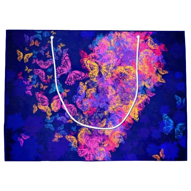 Heart Butterflies Gift Bag (Back)