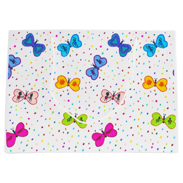 Heart Butterflies Gift Bag (Front)
