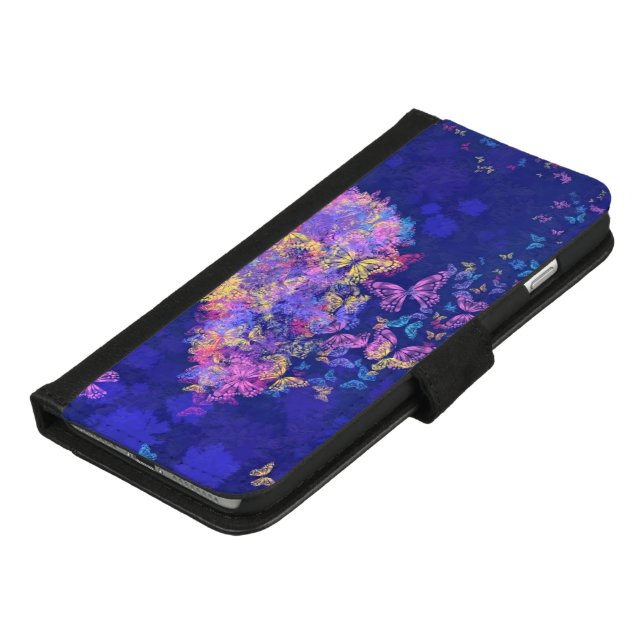 Heart Butterflies iPhone Wallet Case (Bottom)