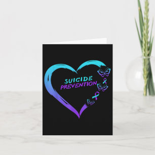 Heart Butterfly Suicide Prevention Awareness Card