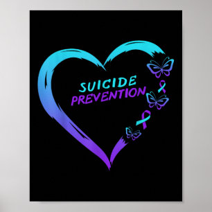 Heart Butterfly Suicide Prevention Awareness Poster