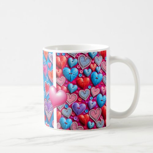 Heart Button Craft Mug