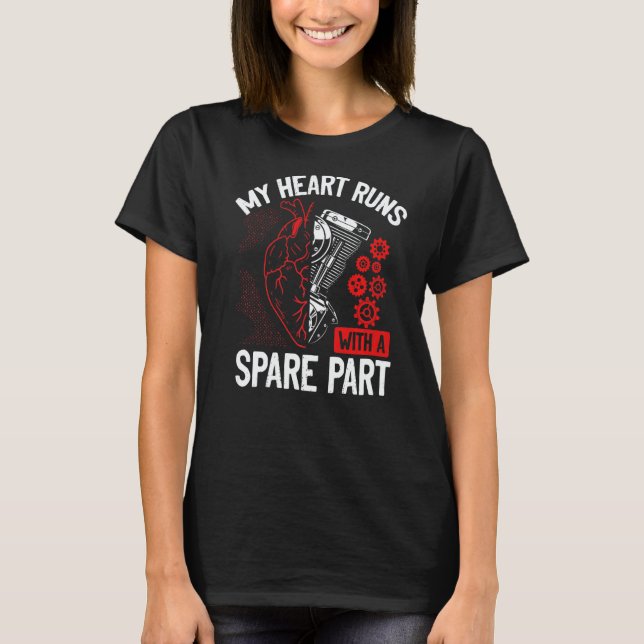 Heart Bypass Heart Transplant Survivor Open Heart  T-Shirt (Front)