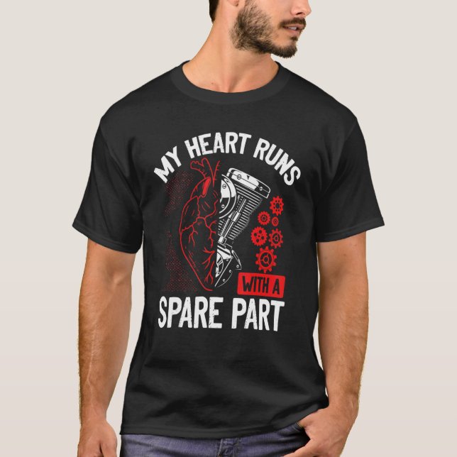Heart Bypass Heart Transplant Survivor Open Heart  T-Shirt (Front)