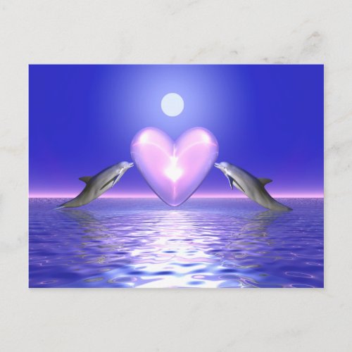 Heart Callers _ Dolphins Postcard