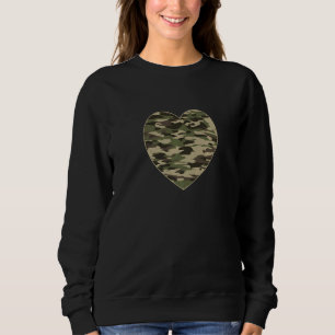 Heart Camoflauge Halloween Costumes Camo Military Sweatshirt