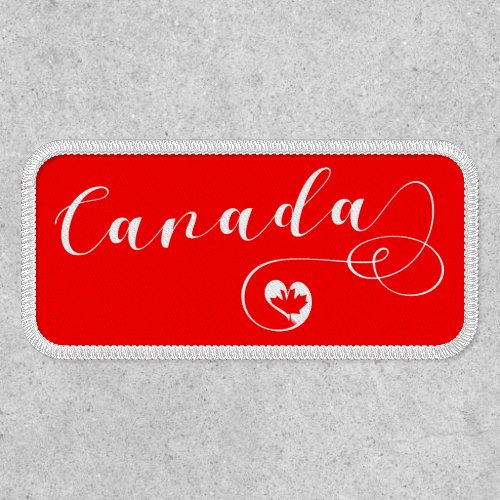 Heart Canada Canadian Flag Patch