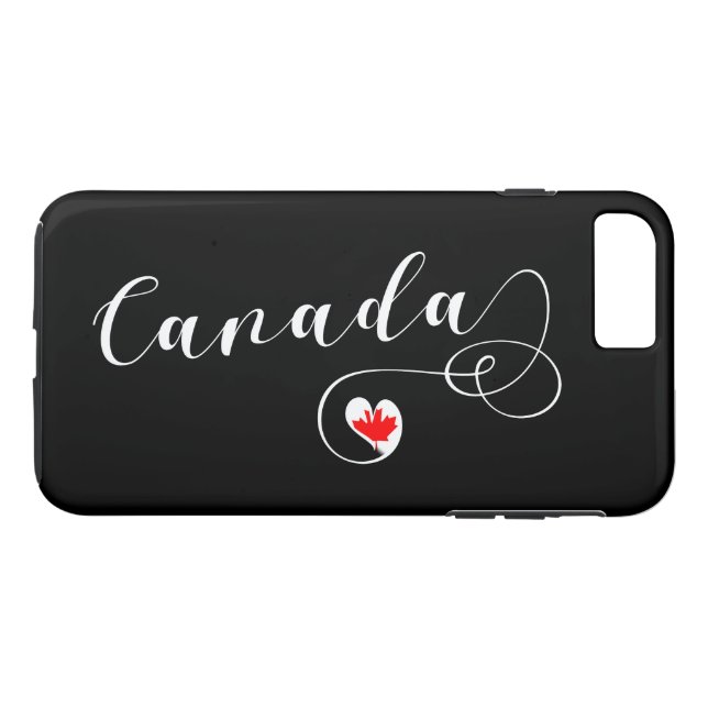 Heart Canada Cell Phone Case, Canadian Flag Case-Mate iPhone Case (Back (Horizontal))