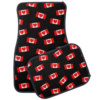 Heart Canadian Flag Car Floor Mat by YLGraphics at Zazzle
