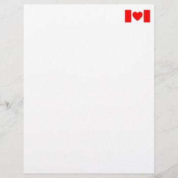 Heart Canadian Flag Letterhead by YLGraphics at Zazzle
