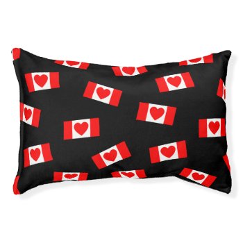 Heart Canadian Flag Pet Bed by YLGraphics at Zazzle