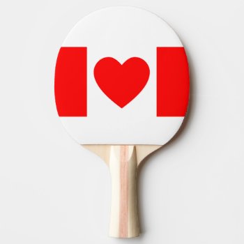 Heart Canadian Flag Ping Pong Paddle by YLGraphics at Zazzle