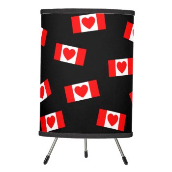 Heart Canadian Flag Tripod Lamp by YLGraphics at Zazzle