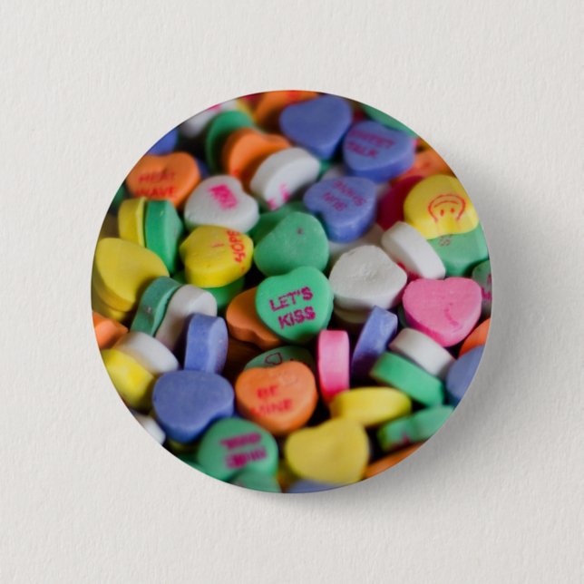 Heart Candies Pinback Button (Front)