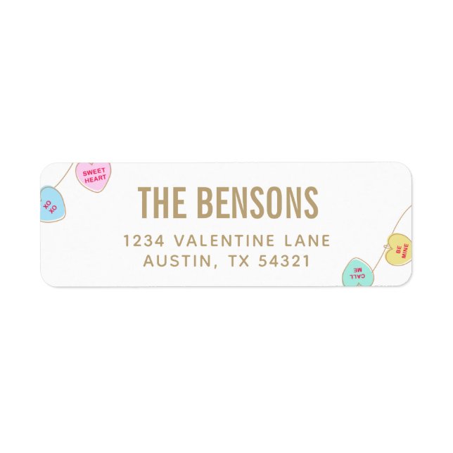 Heart Candy Address Labels (Front)