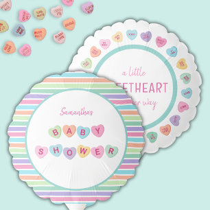 Heart candy baby shower balloon