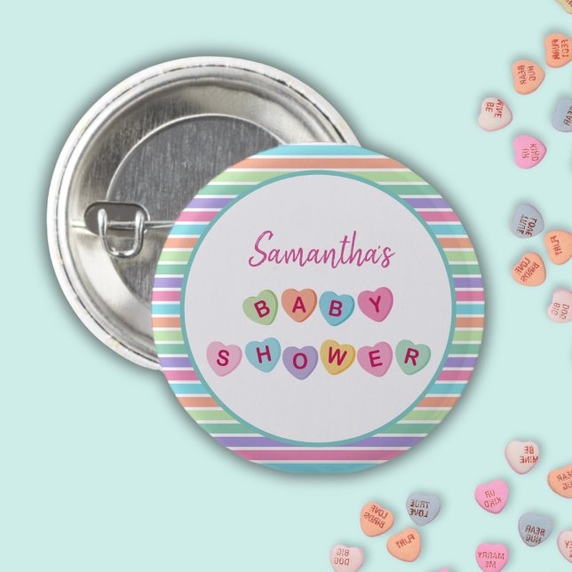 Heart candy baby shower button (Creator Uploaded)