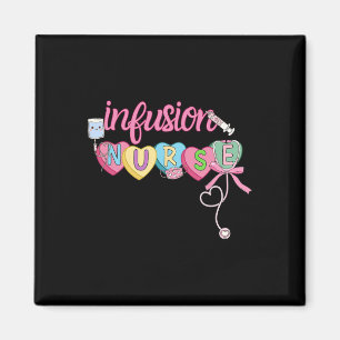Heart Candy Bow Infusion Nurse Valentine Iv Therap Magnet