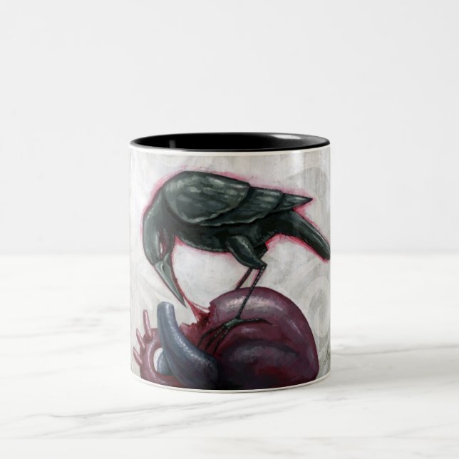 Heart cannibal Two-Tone coffee mug (Center)