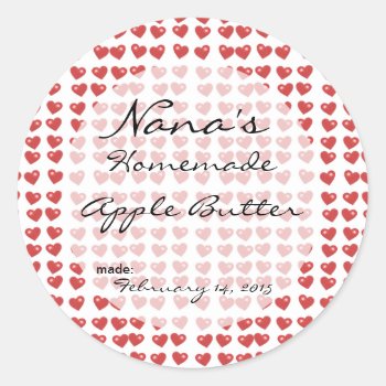 Heart Canning Lid Cover - Sized For A 2.5 Inch Lid Classic Round Sticker by Nanas_Alley at Zazzle