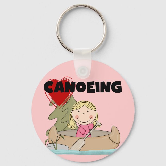 Heart Canoeing Tshirts and Gifts Keychain (Front)