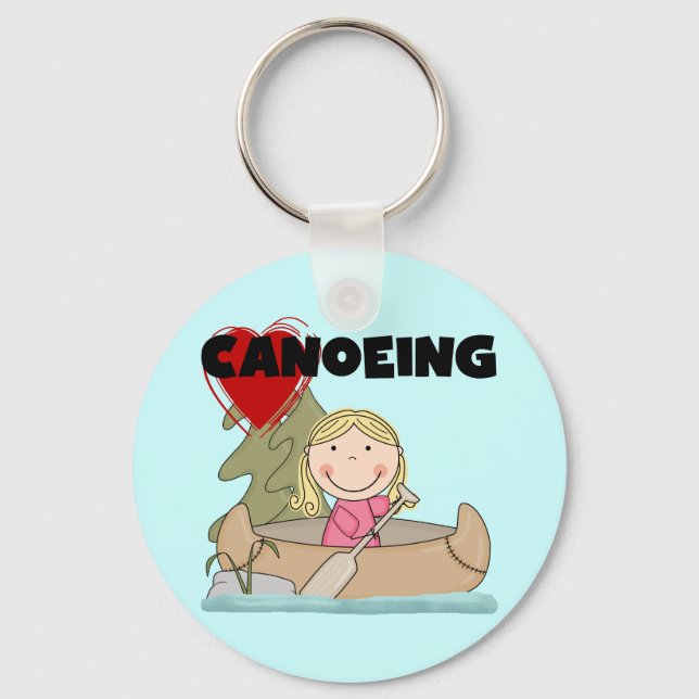 Heart Canoeing Tshirts and Gifts Keychain (Front)
