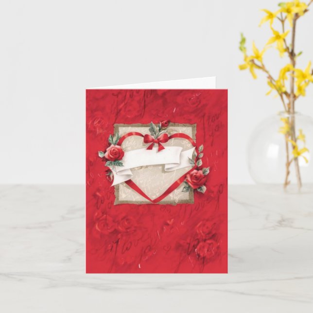 Heart Card (Yellow Flower)