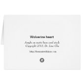 Heart card - yellow and blue "Wolverine" (Back Horizontal)