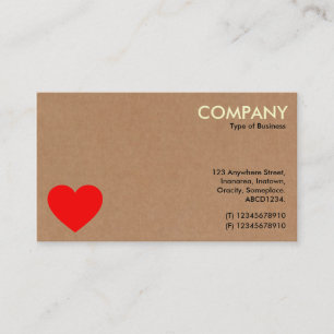 Heart - Cardboard Business Card