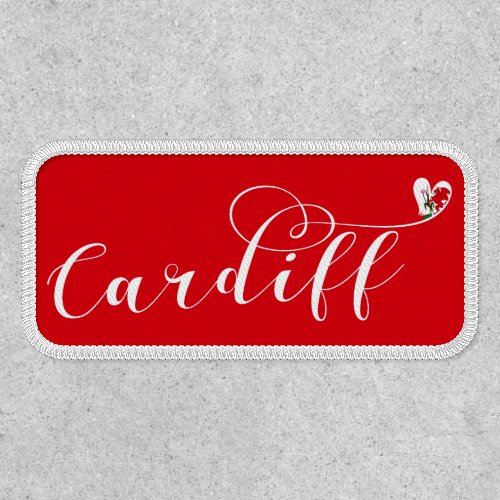 Heart Cardiff Flag Caerdydd Wales Patch