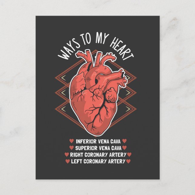 Heart Cardiology Echo Medical Student Cardiologist Postcard (Front)