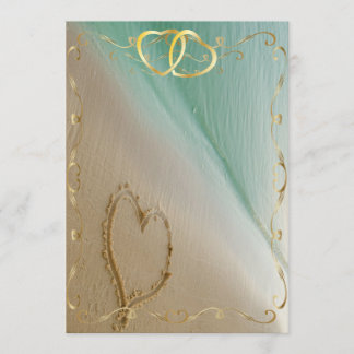 Heart Carved In The Sand Invitation4 Invitation