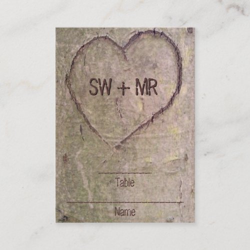 Heart Carved in Tree, Custom Romantic Nature Business Card