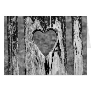 Heart Carved Wooden Chair Back Cards