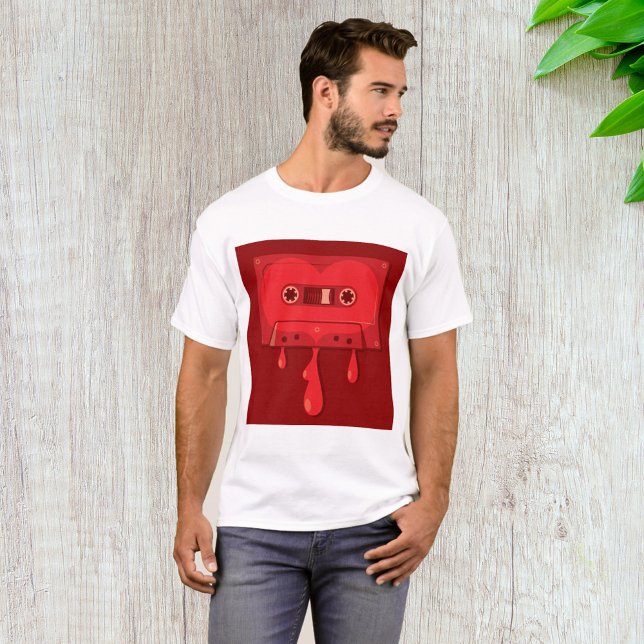 Heart Cassette Tape with Melting Drips T-Shirt (Creator Uploaded)