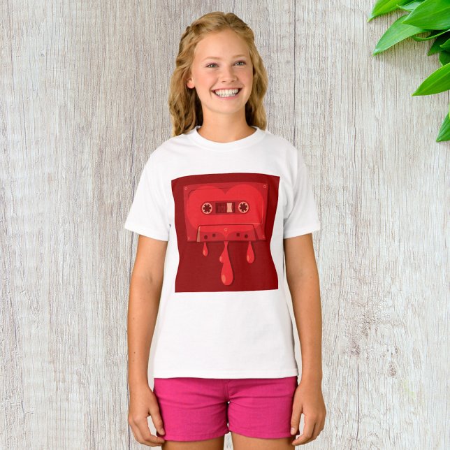 Heart Cassette Tape with Melting Drips T-Shirt (Creator Uploaded)