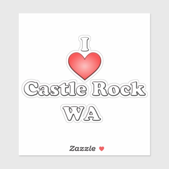Heart Castle Rock WA Sticker (Sheet)