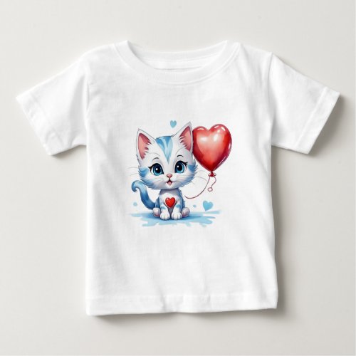 Heart cat baby T_Shirt