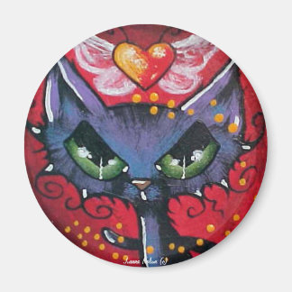 Heart cat magnet