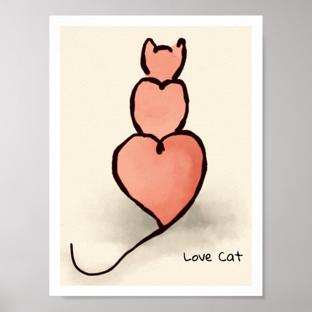 Heart Cat Poster (Front)
