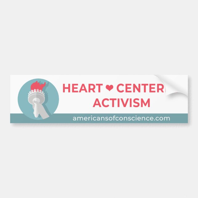 Heart Centered Activism Bumper Sticker (Front)