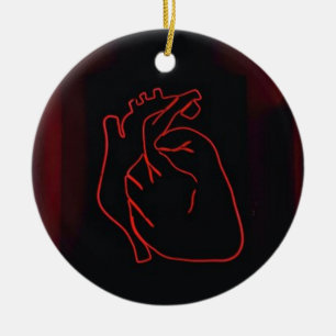 Heart  ceramic ornament